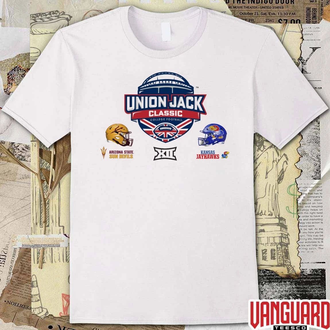 Union Jack Classic BIG 12 Arizona State Sun Devils vs. Kansas Jayhawks September 19, 2026 t-shirt