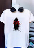Dark Fantasy Shadow Figure Appears on K R A K E Apparel T-Shirt