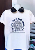 Jesus, Take The Wheel Easel Wheel Shirt