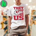 They Not Like Us Kansas City Chiefs Logo 2025 T-Shirt