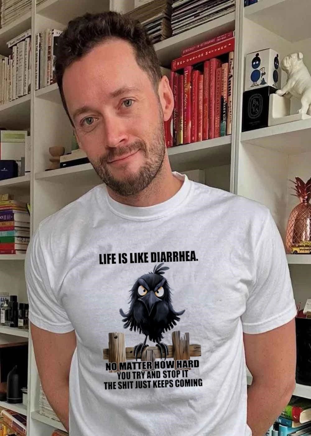 Angry Bird Life Is Like Diarrhea Shit Keeps Coming Shirt