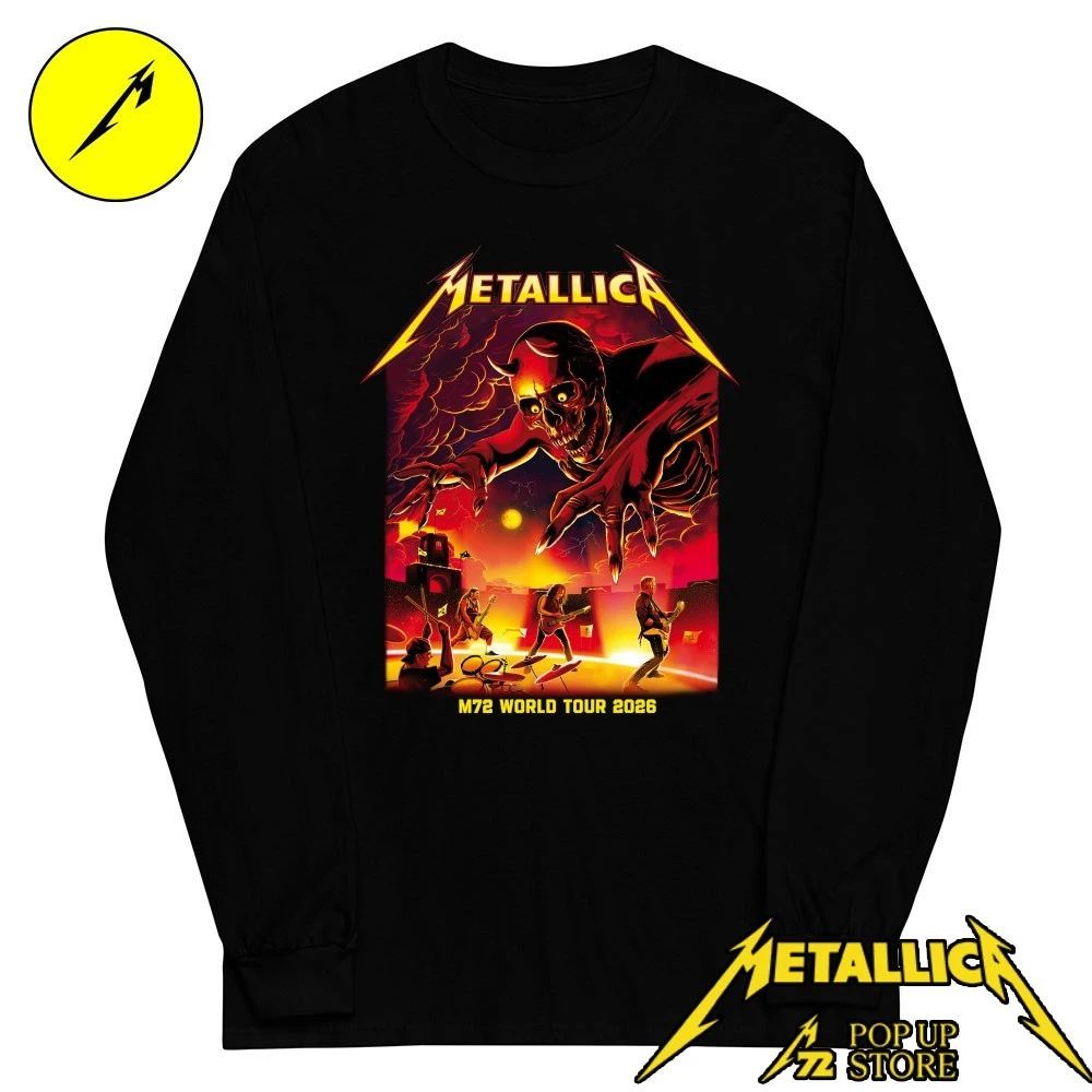 T-Shirt Metallica Bologna 2026 Stadio Dall’Ara – Official Pop-Up Store Merch