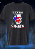 I may live in Texas but I’m a Kansas City Chiefs fan forever shirt