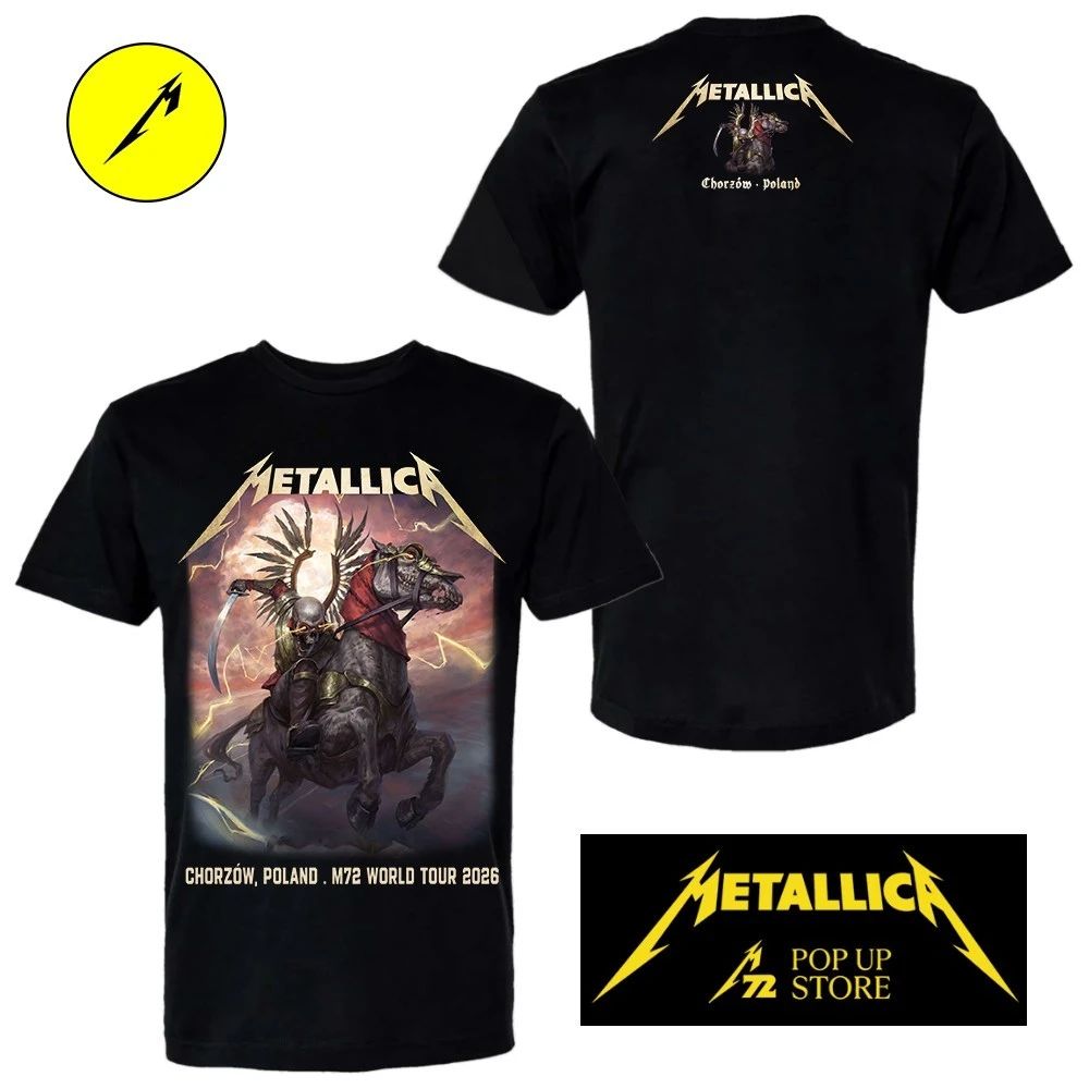 Metallica M72 Chorzow Pop-Up Shop May 19, 2026 limited-edition poster by Jakub Jagado Two Sided Shirt