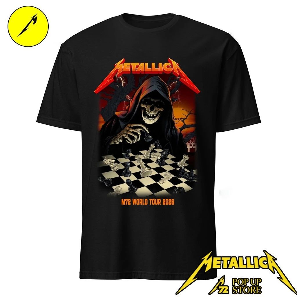 Metallica Frankfurt 2026 Shirt – Grim Reaper Chess Vance Kelly Art Tee