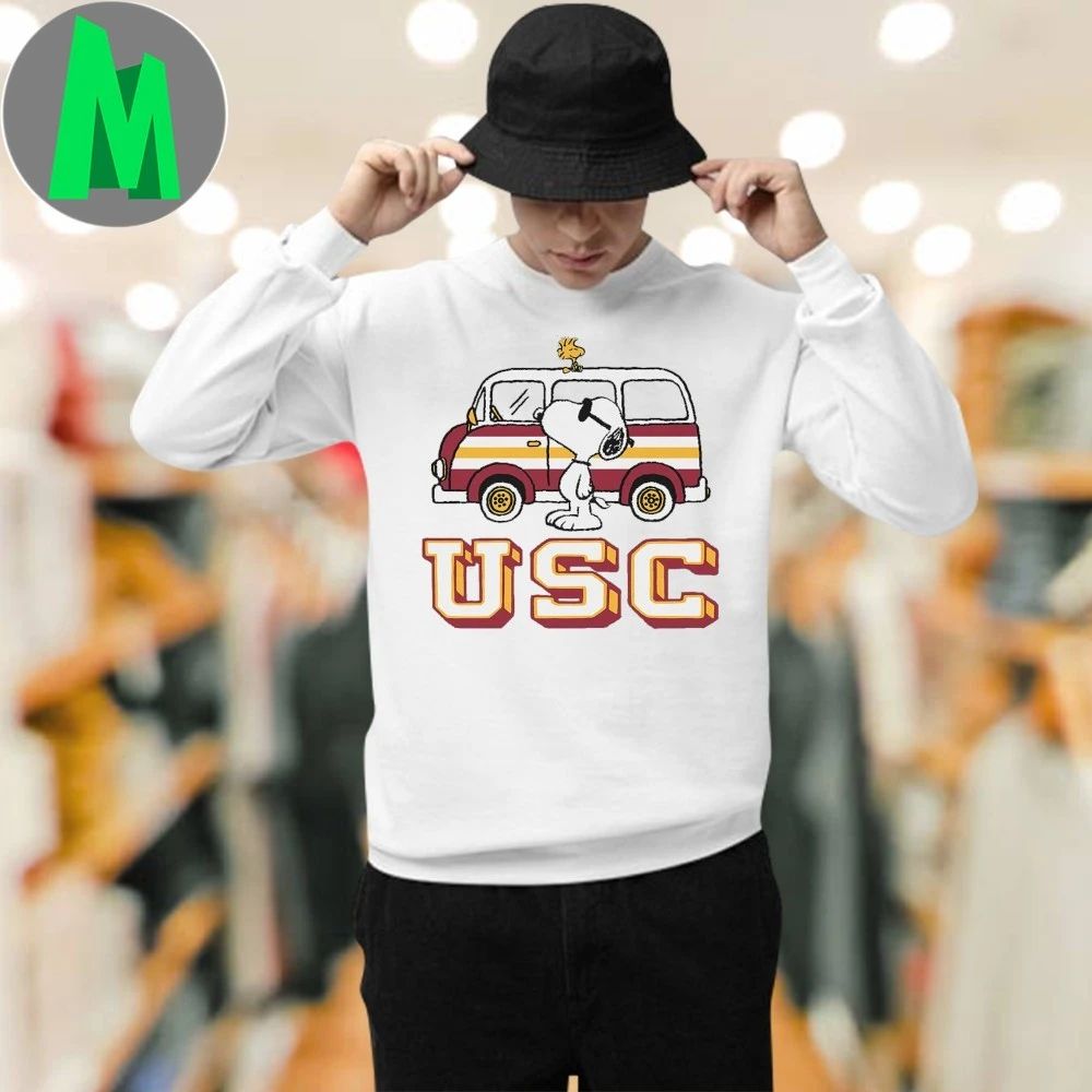 USC Trojans Unisex Youth Gray Peanuts Joe Cool Van Shirt