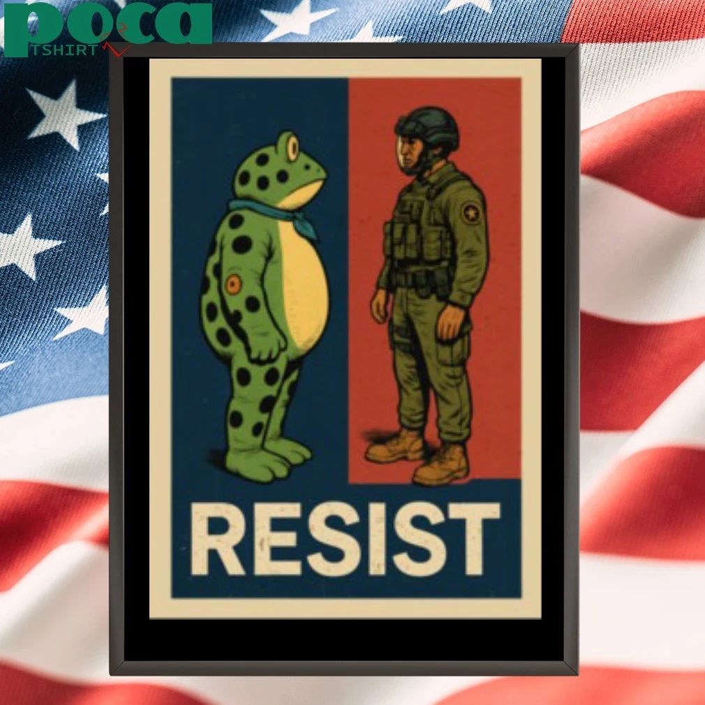 Portland Frog Against Resist Portland Soldier Vintage T-shirt