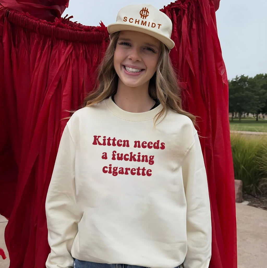 Kitten Needs a Fucking Cigarette funny cat shirt