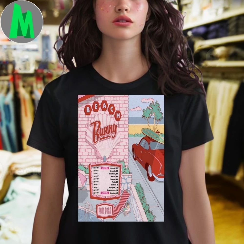 Beach Bunny UK-EU Tour 2025 Poster Shirt