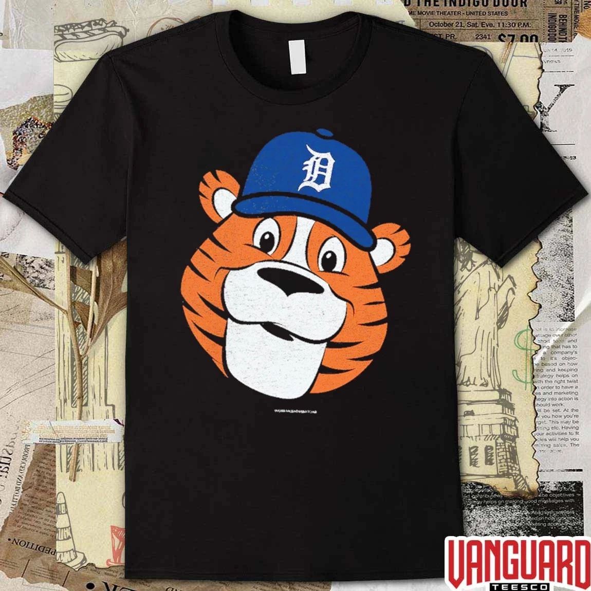 Detroit Tigers Mitchell And Ness Youth Big Face Mascot MLB Baseball t-shirt