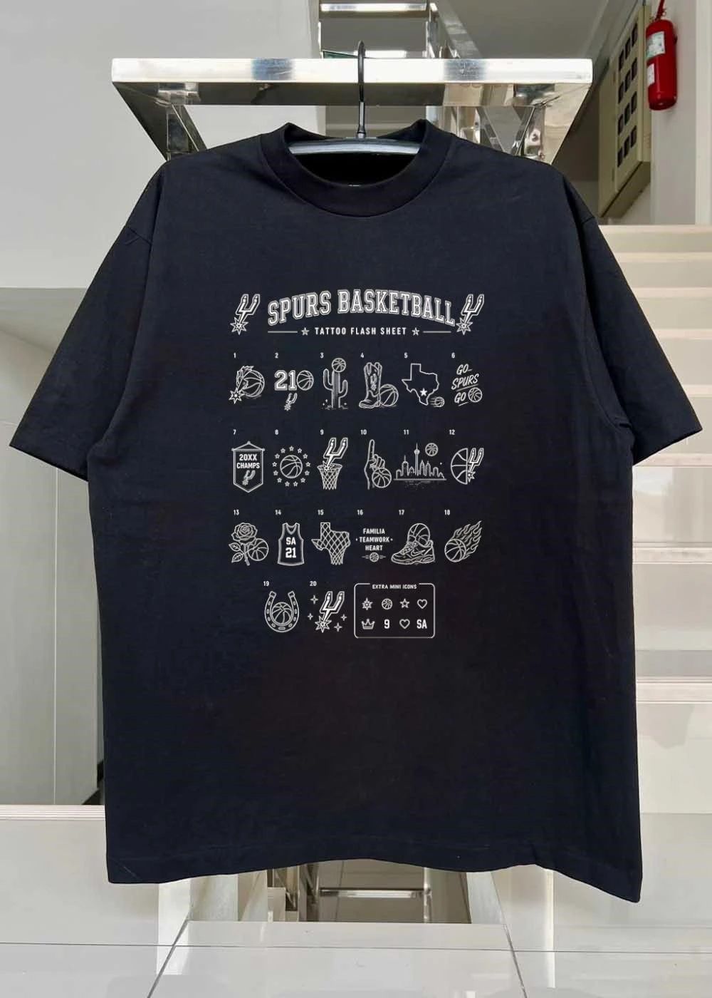 San Antonio Spurs Basketball Fan Ink Collection Shirt