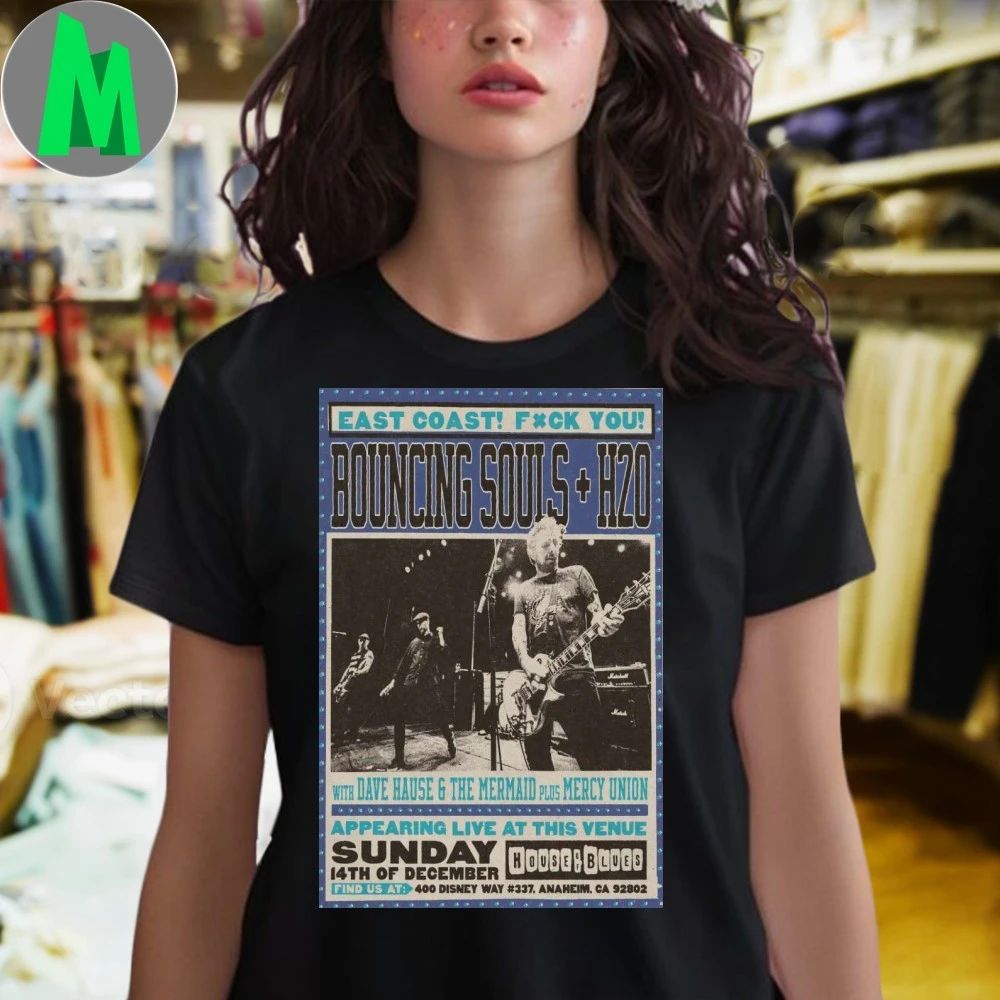 The Bouncing Souls House Of Blues Anaheim Ca Dec 14 2025 Poster T-Shirt