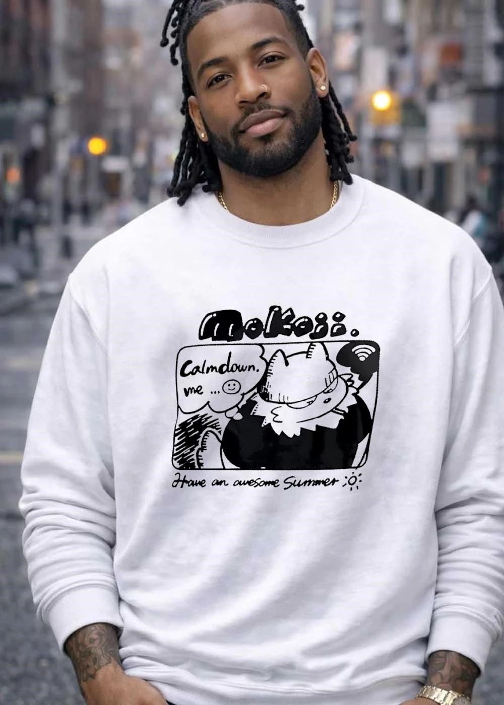 Mokoji Have an Awesome Summer Calm Down Me Cat T-Shirt