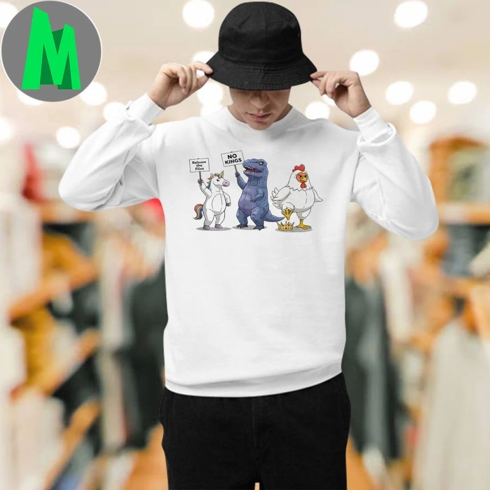 No Kings Unicorn, Dinosaur, Chicken Protest Shirt