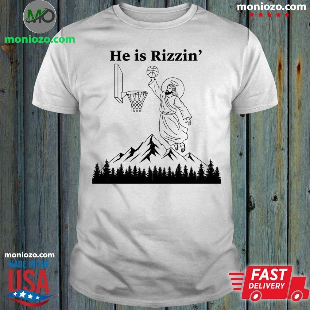 Original He is Risen Easter Jesus Playing Basketball Shirt