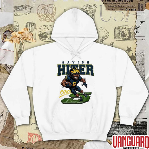 2026 Valiant University of Michigan Football Savion Hiter Caricature t-shirt
