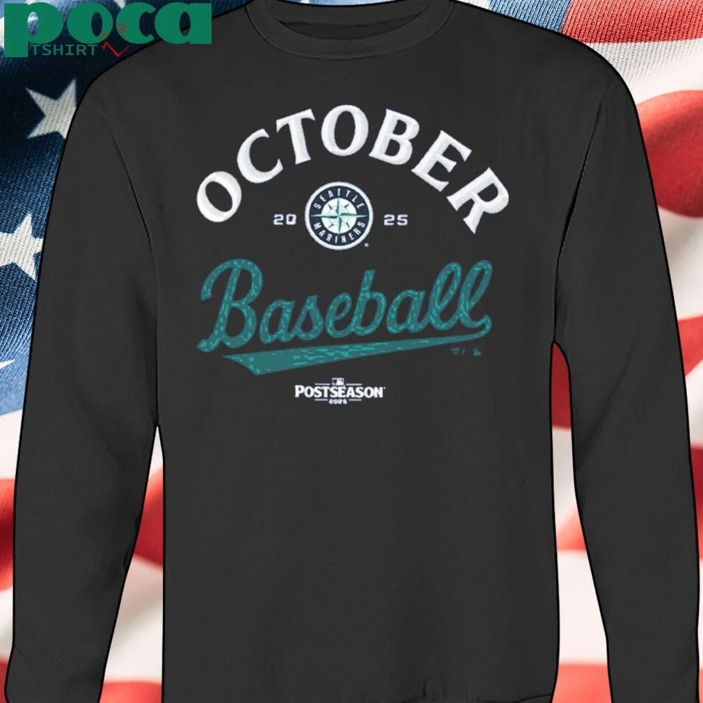 Men’s Seattle Mariners Fanatics Navy 2025 MLB Postseason T-Shirt