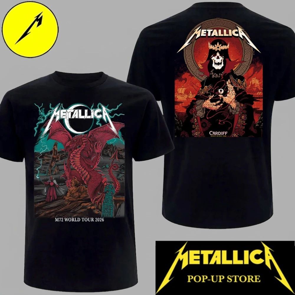 Metallica Red Dragon Two Sides Graphic Tee Cardiff 2026 Principality Stadium (1)