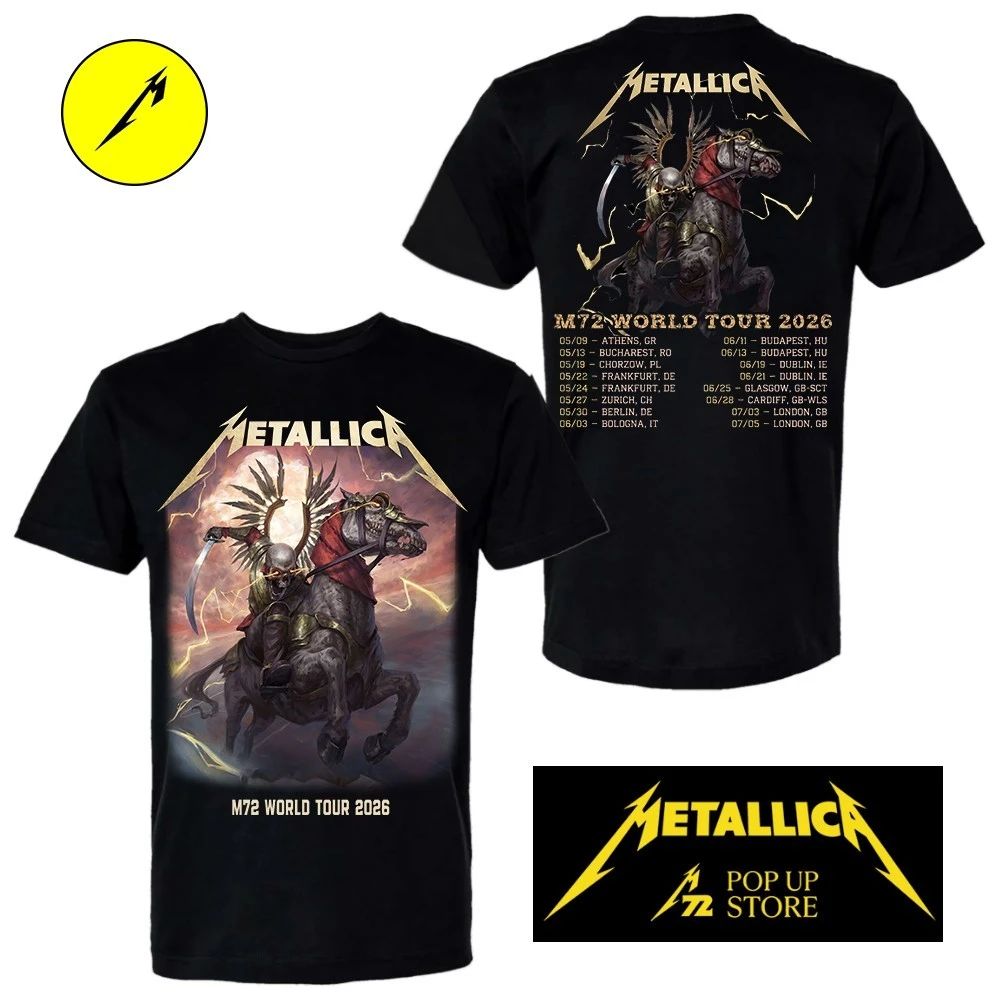 Metallica M72 Chorzów 2026 T-Shirt – Stadion Śląski, Poland – The Death Winged Hussars Artwork – May 19, 2026