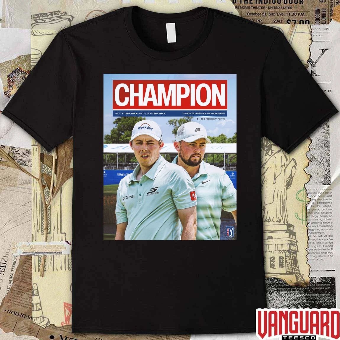 Matt and Alex Fitzpatrick 2026 Zurich Classic of New Orleans PGA Tour Poster t-shirt