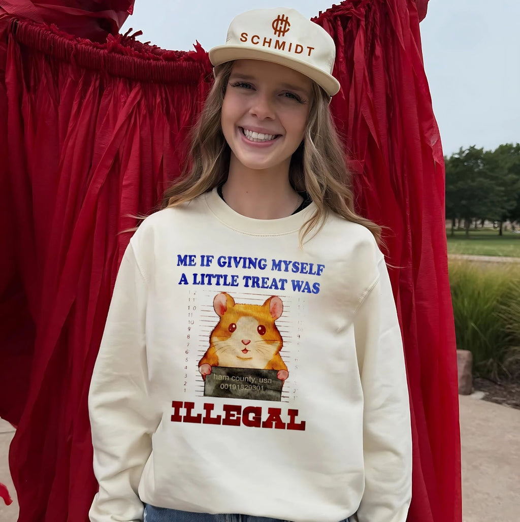 Me if Giving Myself a Little Treat Was Illegal Hamster Mugshot shirt