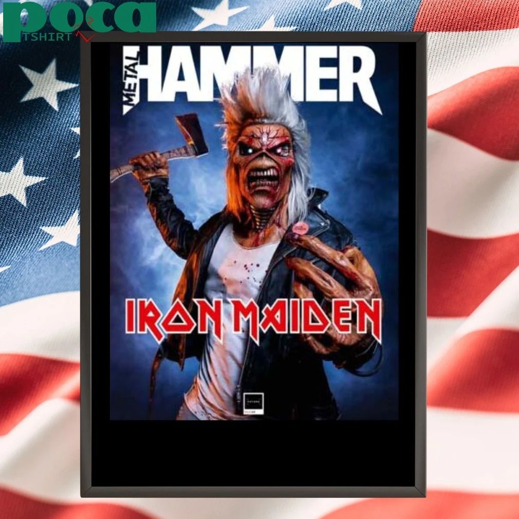 Iron Maiden X Metal Hammer New Issue 405 Premium Celebrates Iron Maiden 50th Birthday Home Decor Poster T-shirt