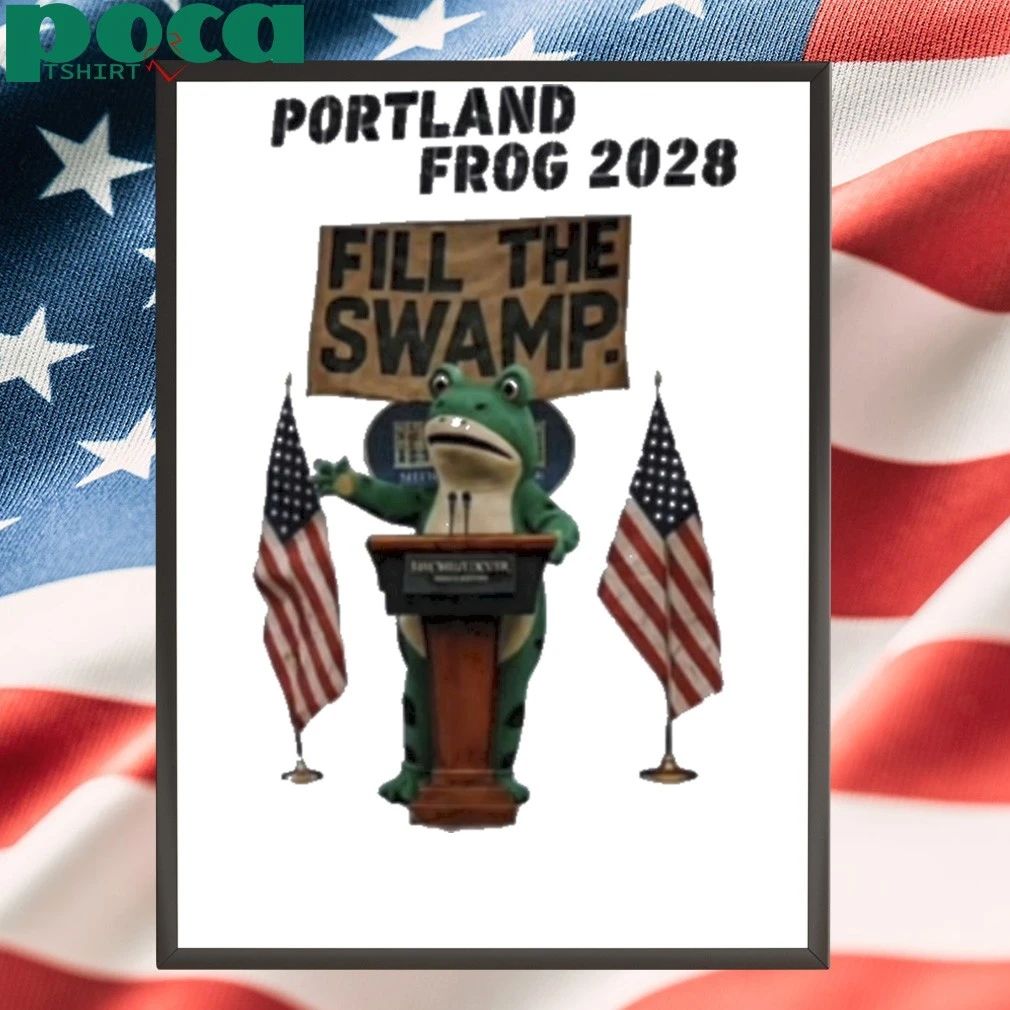 Viral Portland Frog 2028 Fill The Swamp Shirt