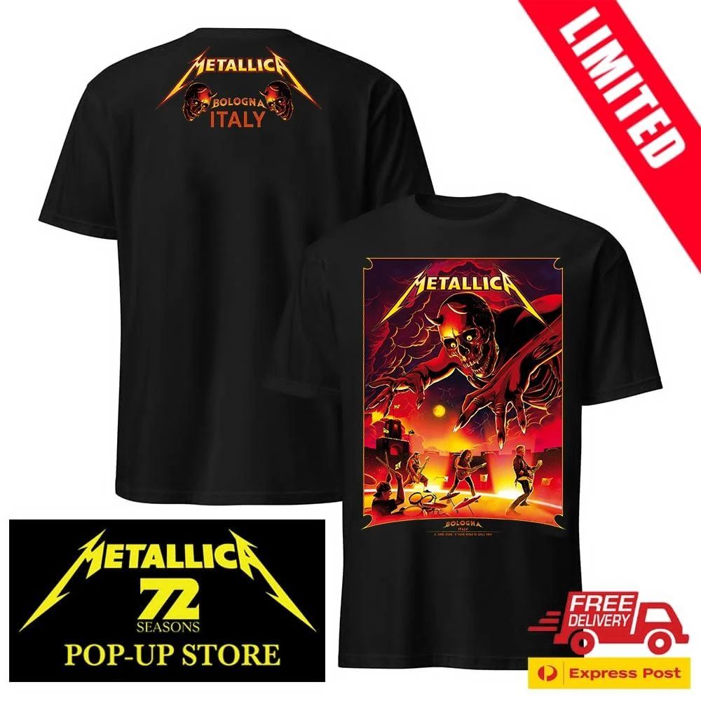 Metallica Nino Cammarata Bologna 2026 Double Sided T-Shirt
