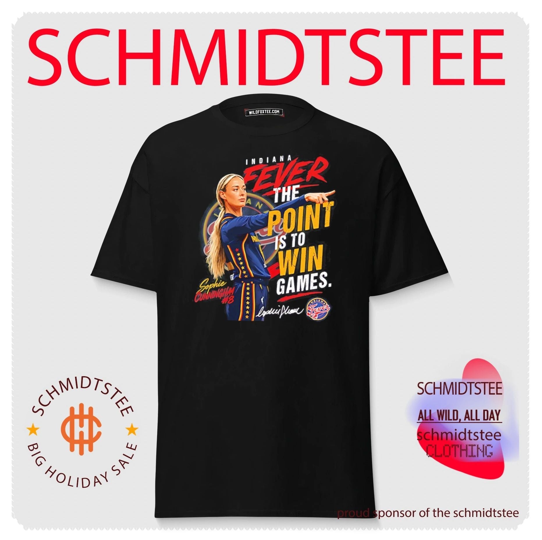 Indiana Fever Sophie Cunning Ham the point is to win games vintage shirt