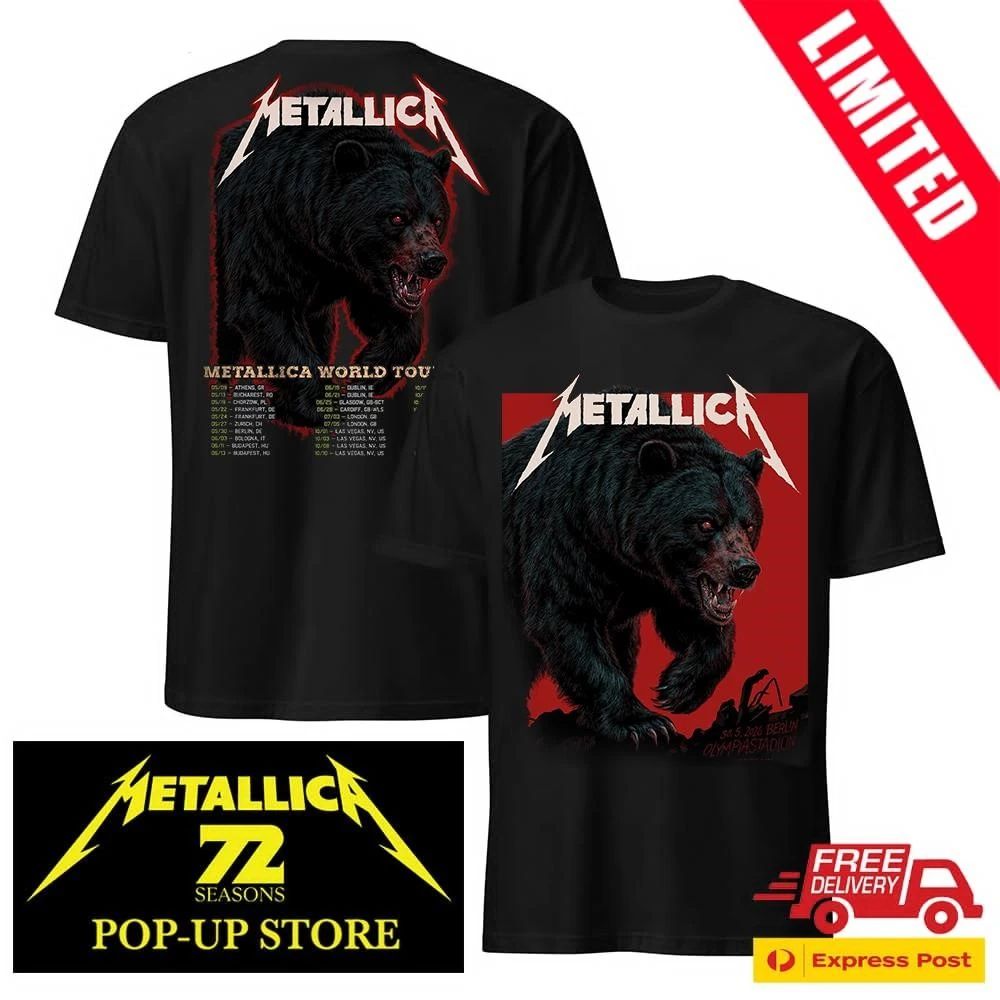 Metallica M72 Tour Berlin Olympiastadion 30.05.2026 T-Shirt Official