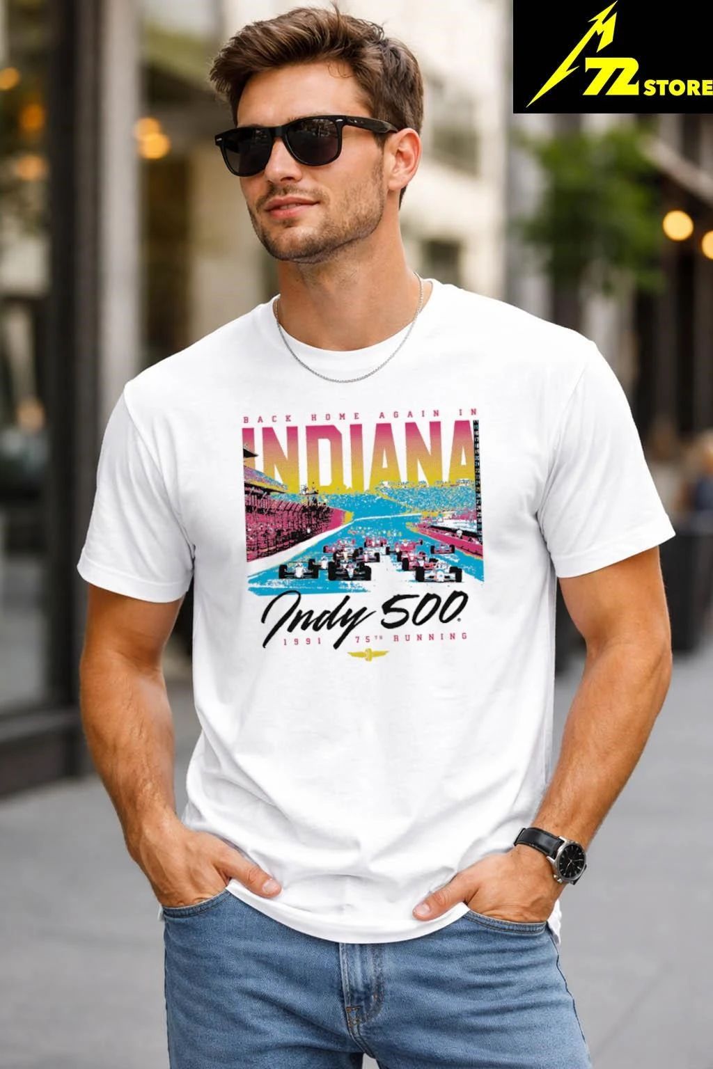 1991 Indy 500 Back Home Again Vintage Shirt