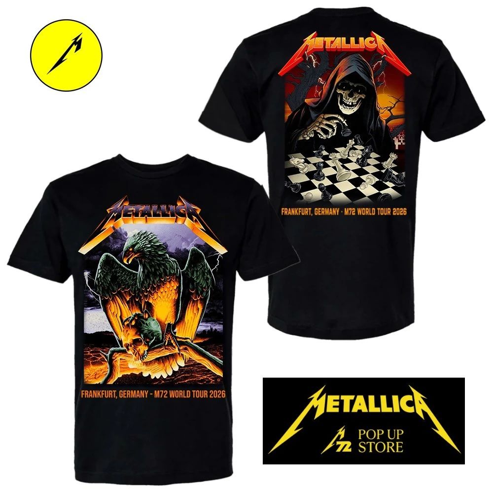 Metallica M72 Frankfurt Eagle Skull Limited Edition Two Sided Shirt – May 24 at Deutsche Bank Park, Germany
