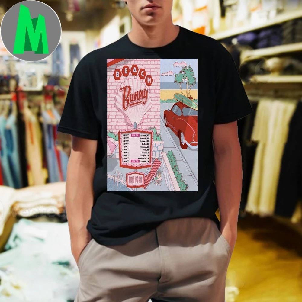 Beach Bunny UK-EU Tour 2025 Poster Shirt