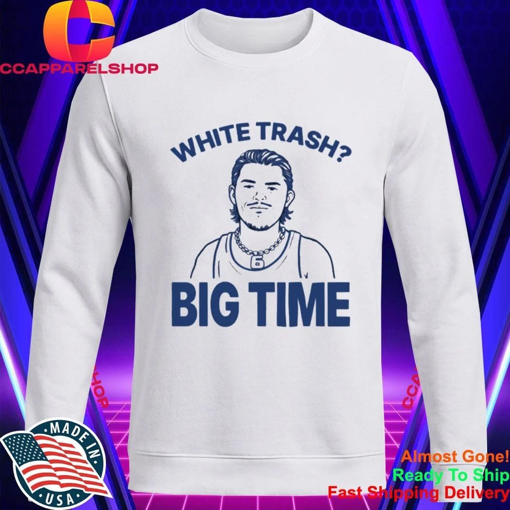 Bo Byram Wear White Trash Big Time With Bensons Face Shirt