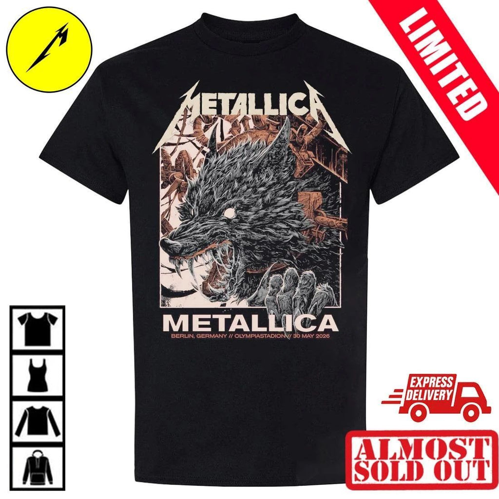 Metallica M72 Tour Berlin T-Shirt Collin Estrada – Olympiastadion 30.05.2026 – Official Pop-Up Shop Merch