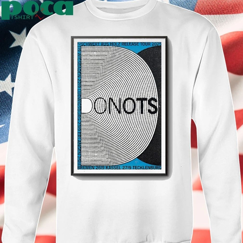 Donots Schwert Aus Holz Release Tour 2025 Poster shirt