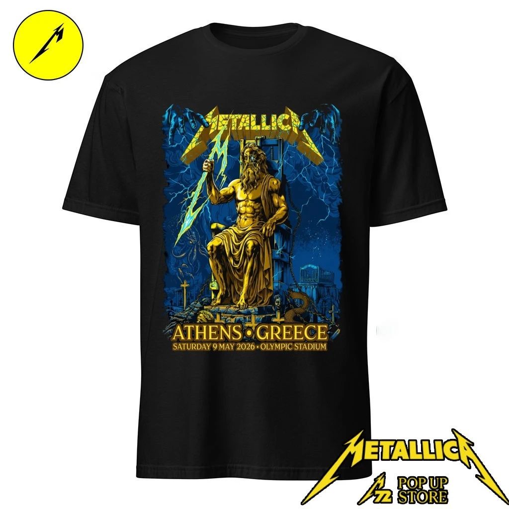 Metallica M72 Athens 2026 Olympic Stadium, 9 May 2026 Zeus King of the Gods Shirt