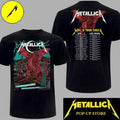 Metallica Red Dragon Design Principality Stadium Two Sides Tee