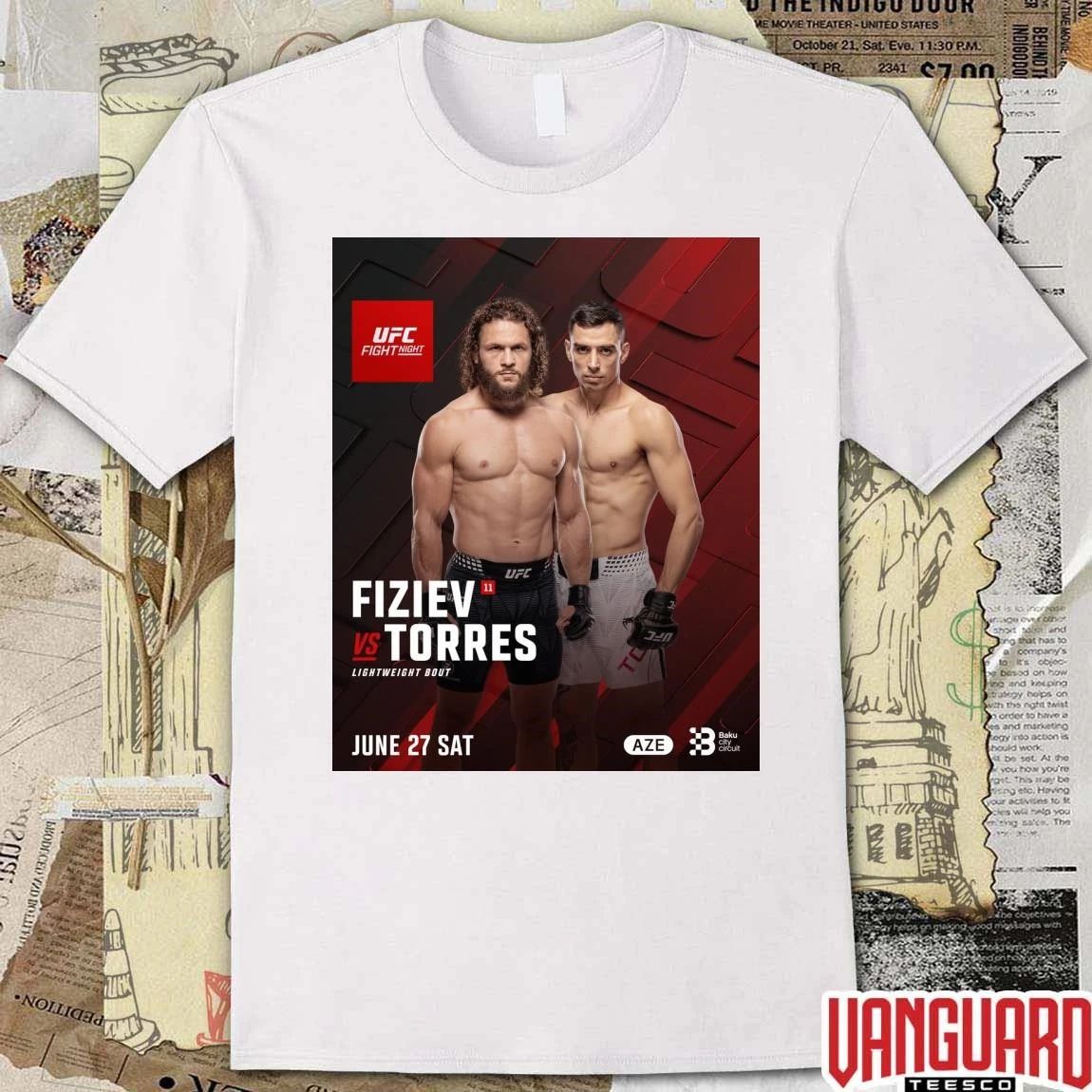 UFC Fight Night Rafael Fiziev Vs Manuel Torres June 27, 2026, in Baku, Azerbaijan Poster t-shirt
