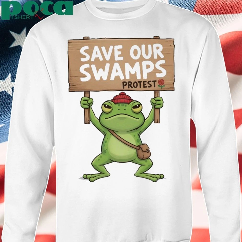 Portland Protest Frog Save Our Swamps Protest T-Shirt