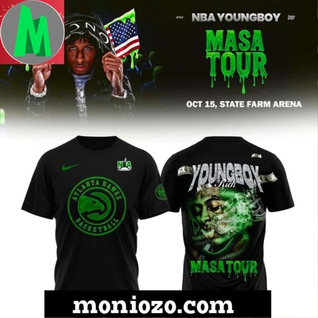 Atlanta Hawks x NBA Young Boy MASA Tour Merch Shirt