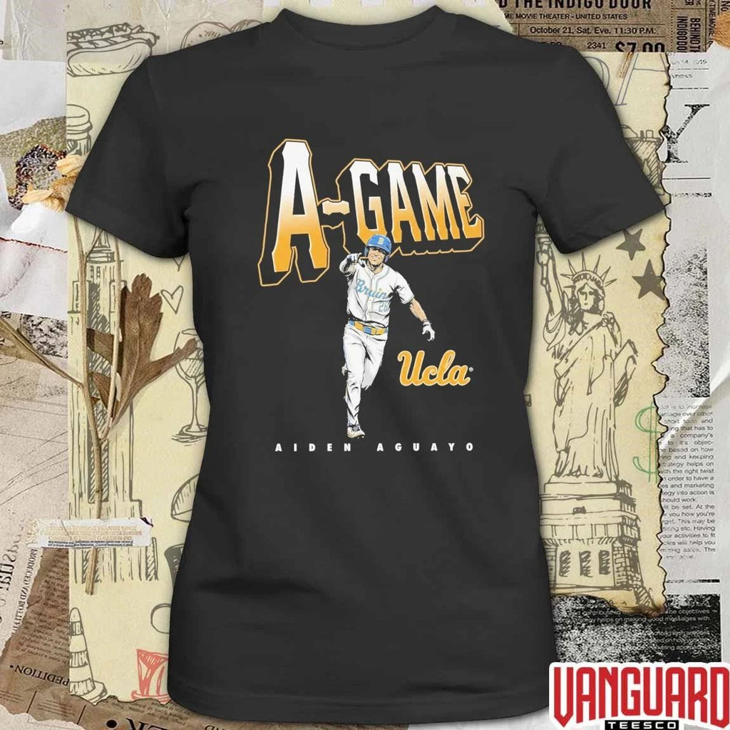Aiden Aguayo A-Game UCLA Pop Up Shop Now Bruins Baseball t-shirt