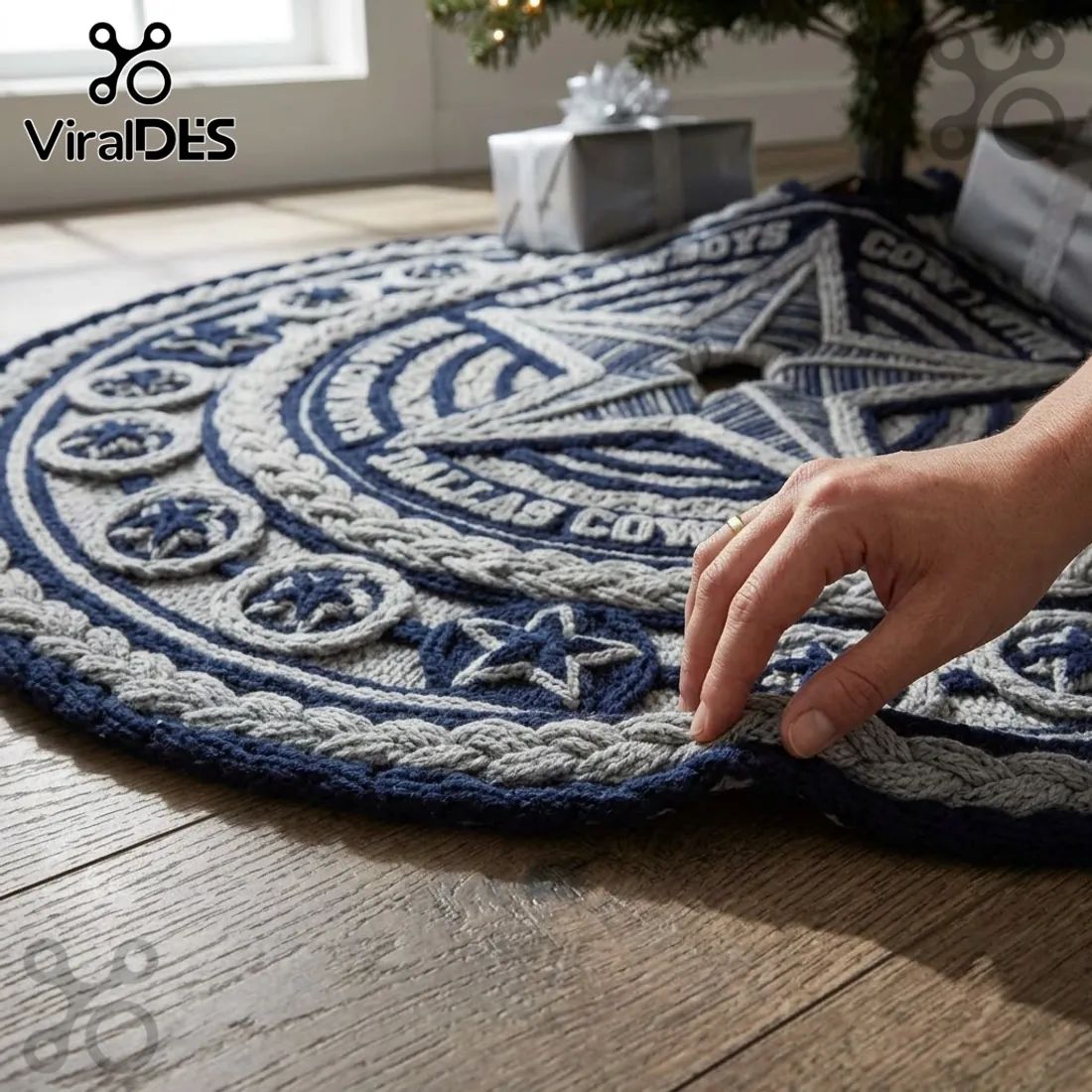 Dallas Cowboys Knitted Christmas Tree Skirt 2026