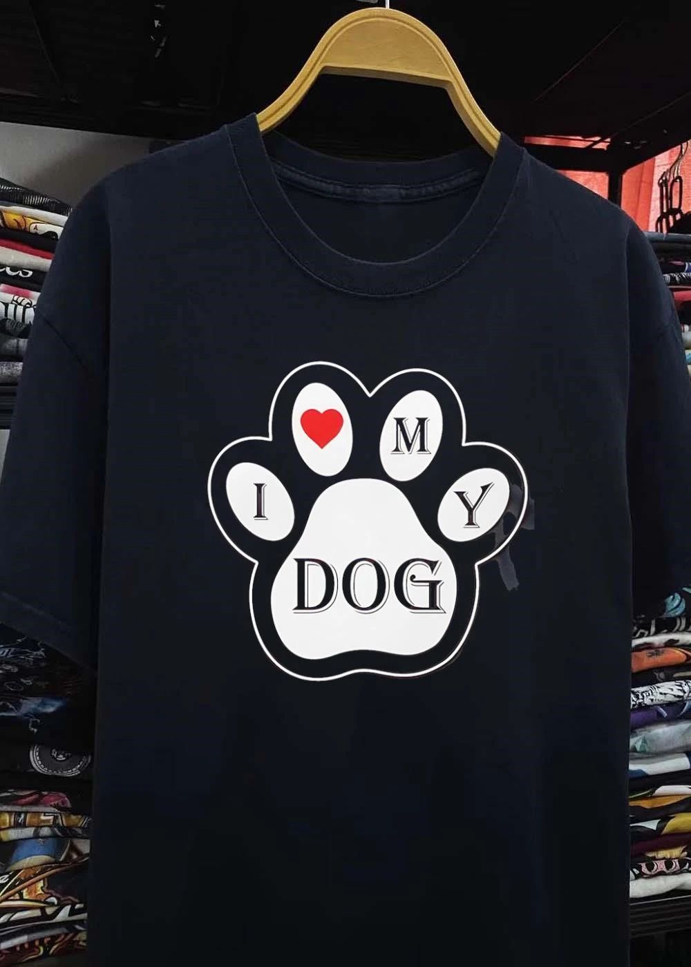 Paw Print I Love My Dog T-Shirt
