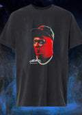 Eldrick Woods Wearing Red Balaclava and Cleveland Hat Graphic T-Shirt