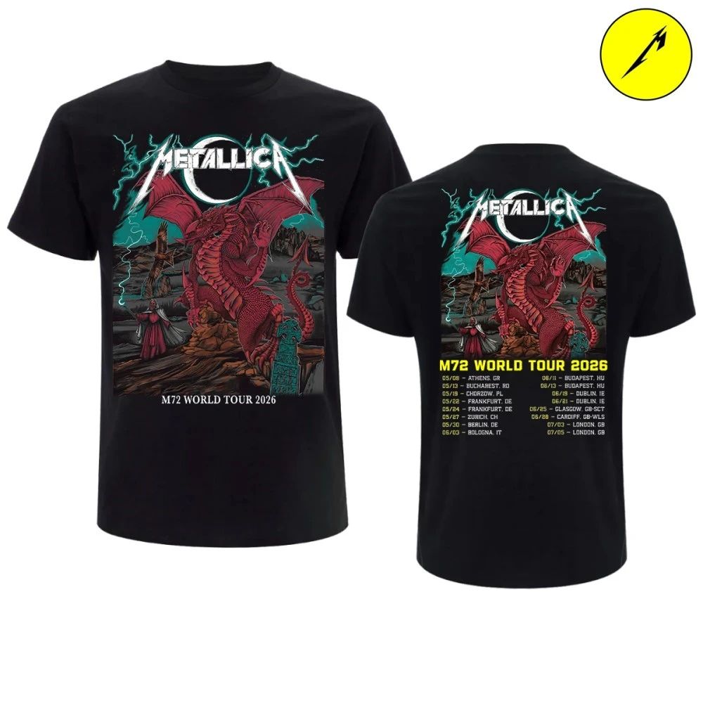Metallica Cardiff 2026 Dragon T-Shirt – June 28 Principality Stadium, Wales Exclusively Limited Edition Art Sabrina Edwards