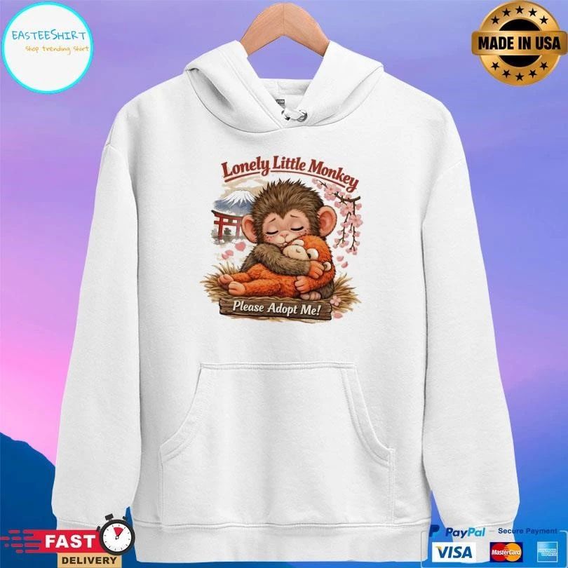 Baby Monkey Punch Lonely Little Monkey Please Adopt Me T-shirts