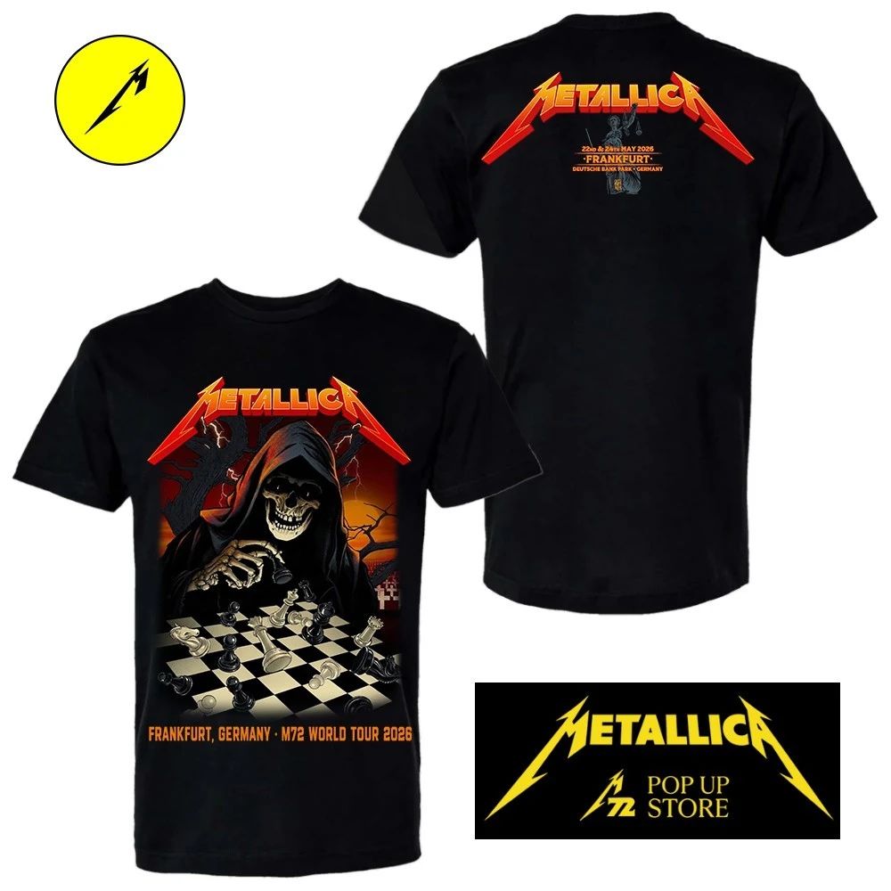 Metallica M72 Frankfurt 2026 Official Pop Up Shop Exclusive • Art by Vance Kelly Shirt