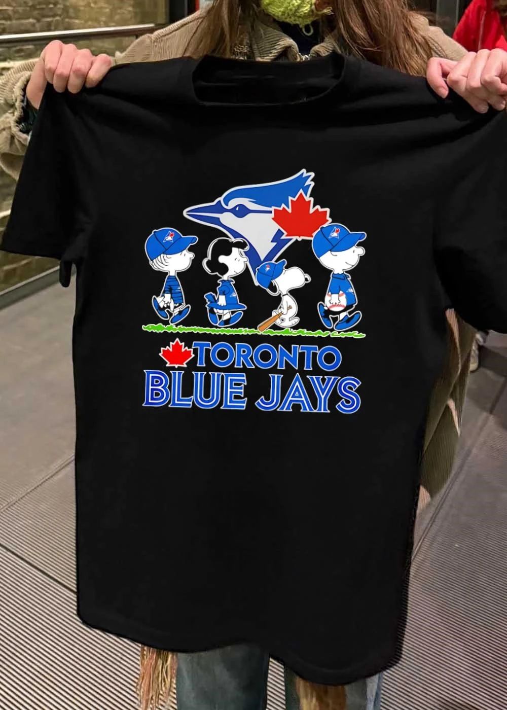 Peanuts Gang Walking Toronto Blue Jays Shirt