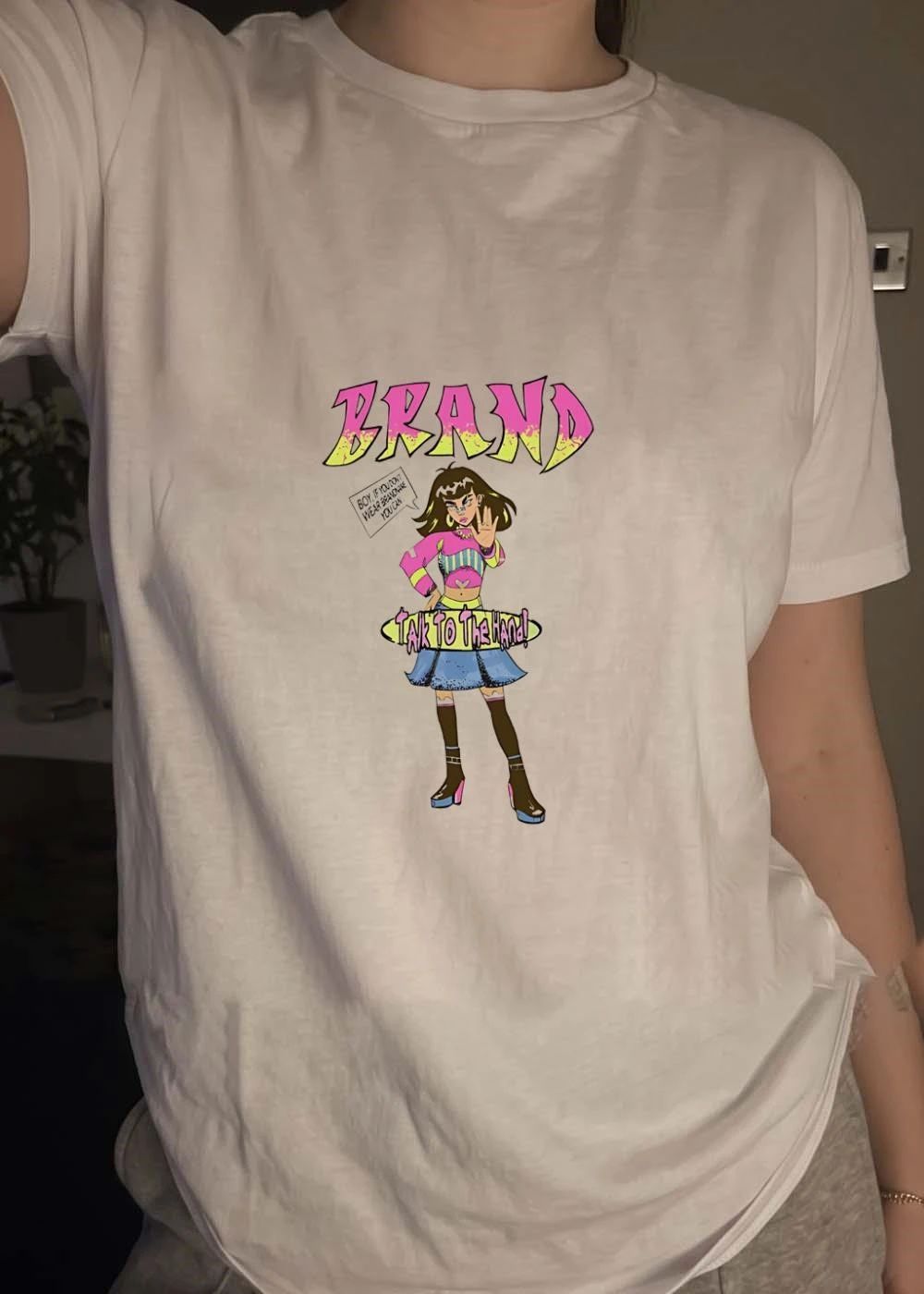 Brand Talk to the Hand Cartoon Woman T-Shirt